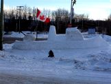 Ship Snow Sculpture