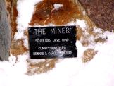 Plaque on Miner Statue