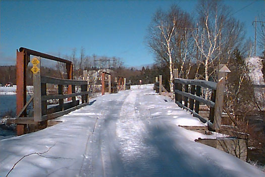 Wooden bridge near Dunlop Lake