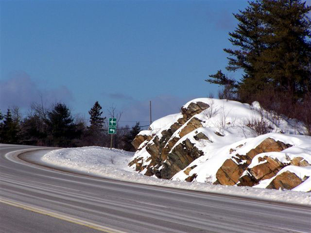 Rock corner on Highway 108 near the Airport, by Rick Gordon