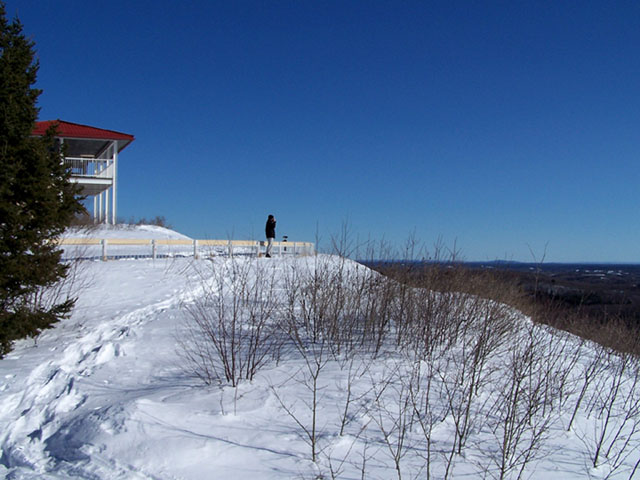 Winter picture of the Fire Tower Lookout submitted by Roger Gauthier