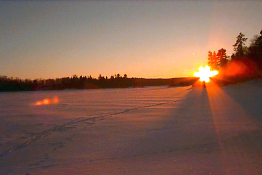 Winter Sunet on Elliot Lake