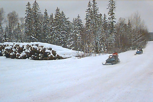 Snowmobilers enjoying all our snow this winter!