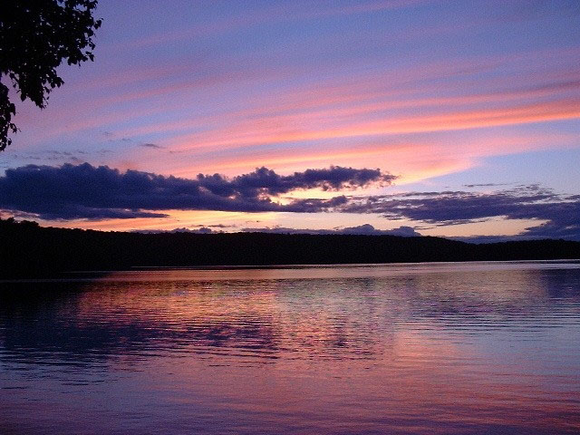 Purple sunset on Quirke Lake by Brenda Lacasse