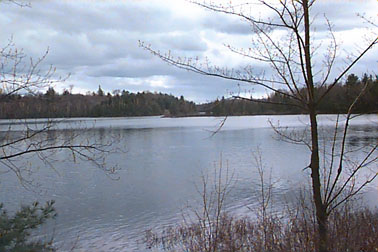 Rainy Spring day on Lake Quimby