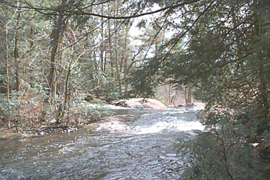 Water Falls at Elliot Lake Dam