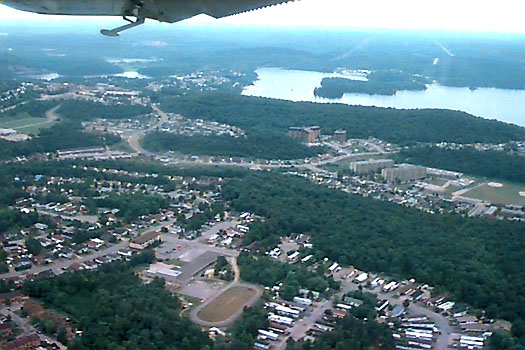 Aerial view of Elliot Lake area