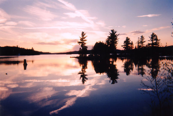 Sunset on Dunlop Lake