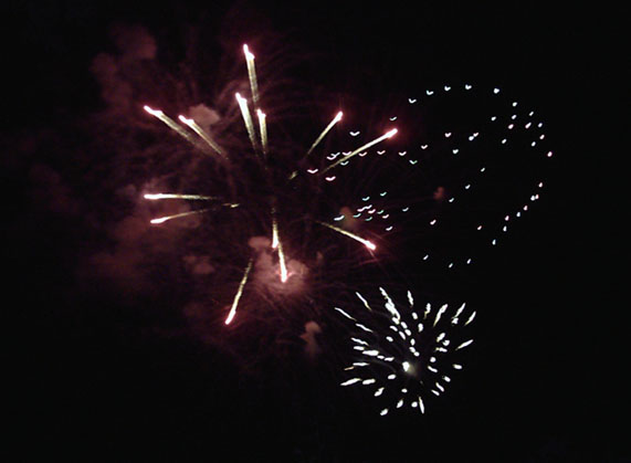 Awesome shot of the fireworks from the July 1st celebrations, submitted by Tracy Smith.