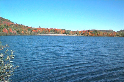 Fall view of Elliot Lake, looking toward Boat Launch