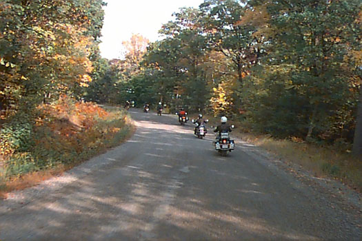 Local motorcycle enthusiasts enjoy the Deer Trail Studio Tour