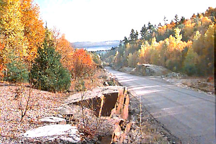 Highway 108 north, looking towards Elliot Lake
