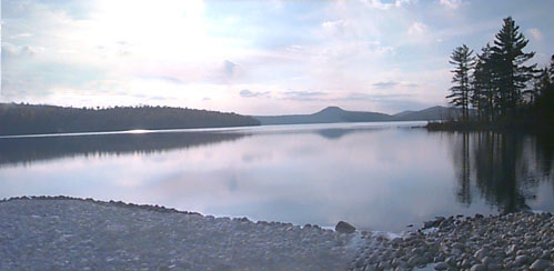 Fall sunset on Flack Lake