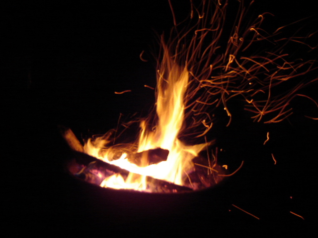 Great mesmerizing shot of a fire out at Dunlop Lake.  Photo by Gale McNichol