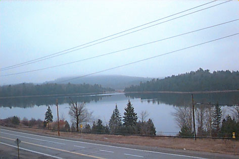 Horne Lake on grey Fall day