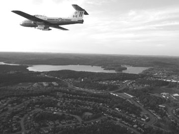 David Talbot's flypast over Elliot Lake this past fall