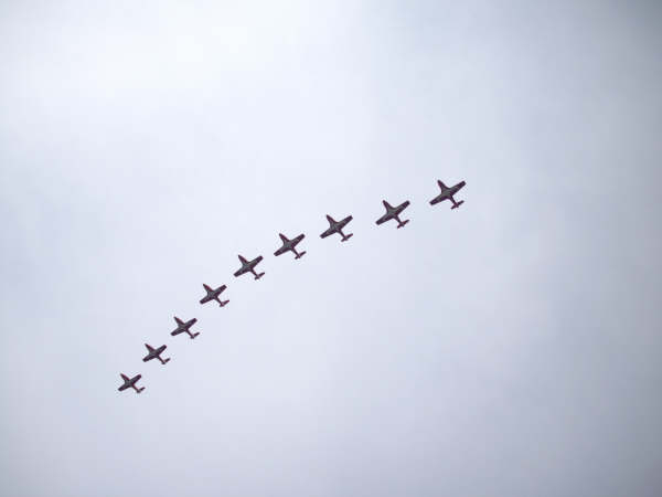 Snowbirds show over Elliot Lake