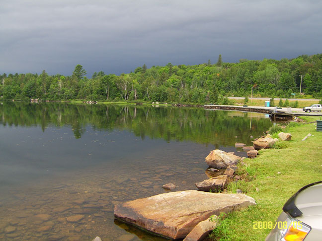 Photo showing storm approaching taken at the Elliot Lake Boat Launch, submitted by John Sewell