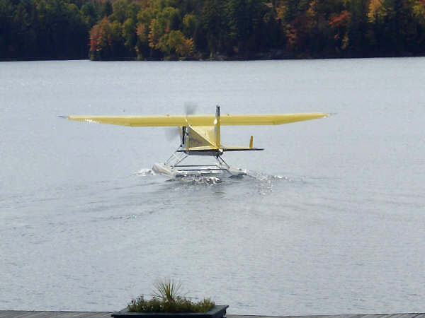 Water plan taking off on Elliot Lake - photo by Janet Coles