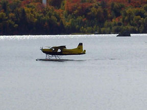 Water plan taking off on Elliot Lake - photo by Janet Coles