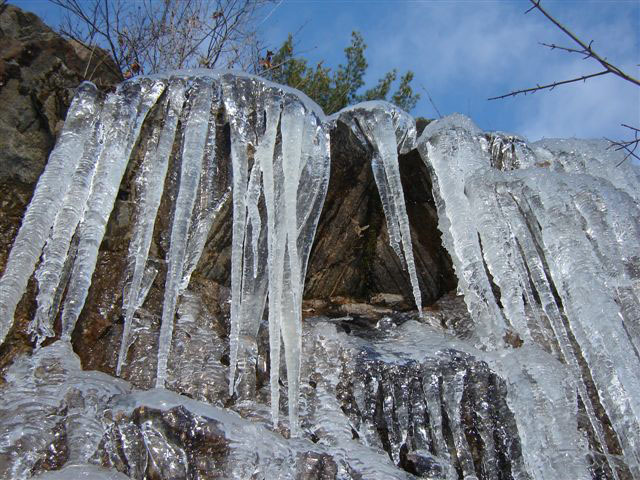 Ice formations due to extremely cold weather! Photo by Gale McNichol