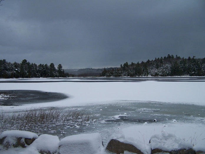 Great "icy" photo of Horne Lake. Photograph by Rikki Varieur.