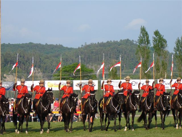 The Royal Canadian Mounted Police's Musical Ride.  Photo by Gale McNichol