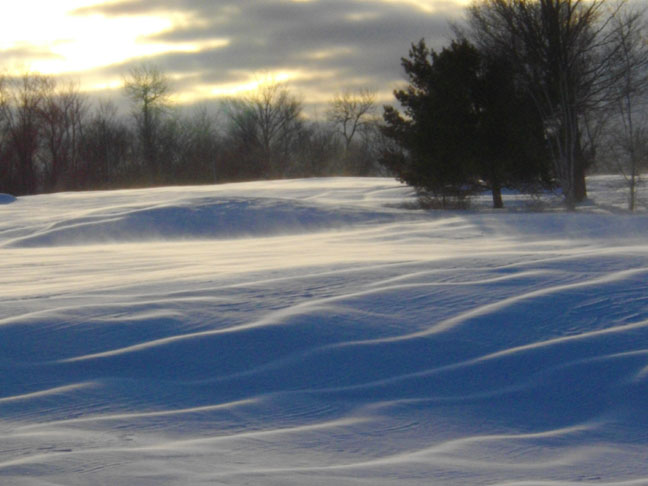 Winter snow drifts.  Photo by Janet Coles