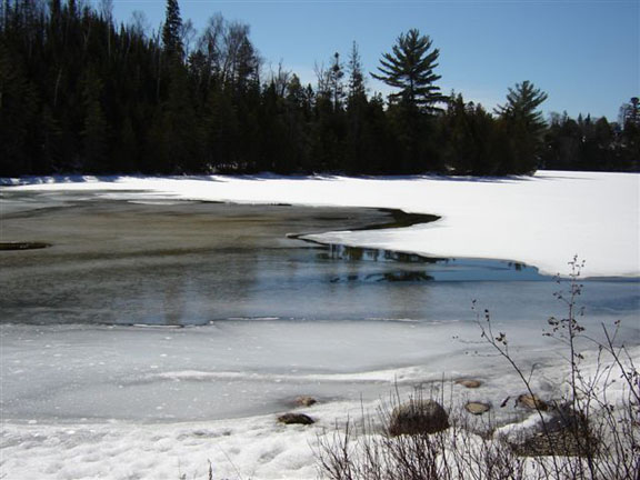   Lakes starting to open up.  Photo by Gale McNichol