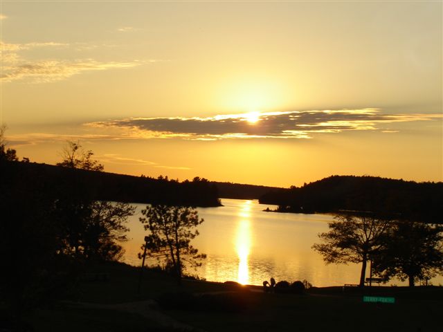 Spectacular Fall sunset on Elliot Lake, photo by Gale McNichol