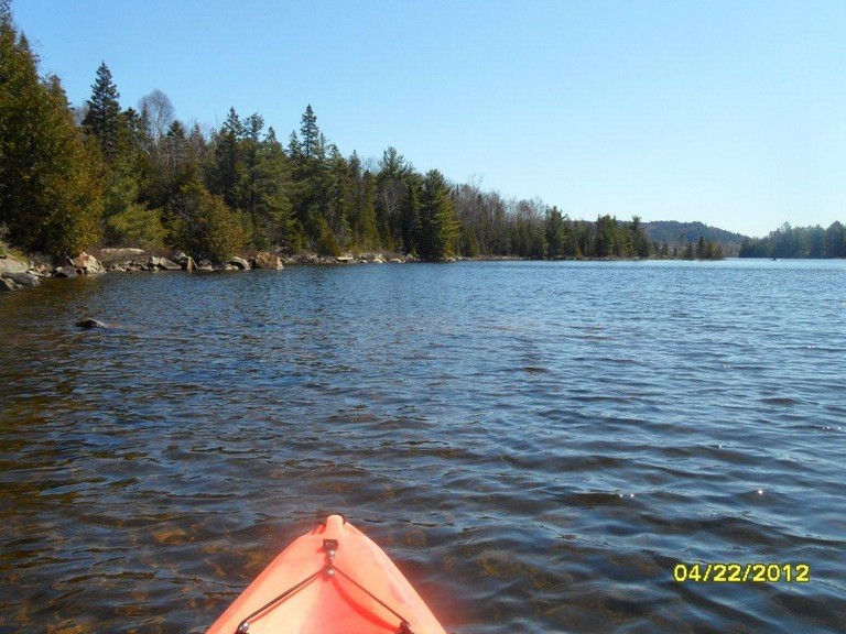 Paddling on Elliot Lake, photo by Anne Marie Prevost